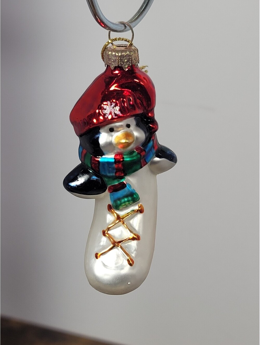 Vintage Thomas Pacconi Classics Museum Series Penguin Ice Skate Glass Ornament